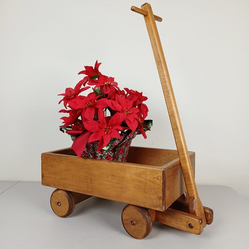 Fioriera carro legno - in,