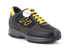 HOGAN Scarpe da Ginnastica Interactive H Flock Uomo Sneakers Scarpe da Ginnastica Grigio Taglia UK 9 Prezzo al pubblico €320