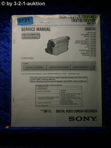 Sony service manual dcr trv12e - dcr,