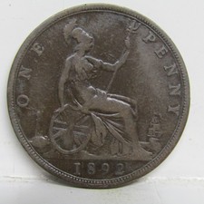 Moneta da un penny 1892