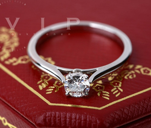 Anello solitario cartier 1895 - anello,