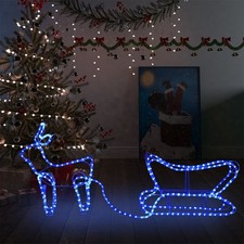 Renne e Slitta Decorazione Natalizia per Esterni 252 LED Addobbi Natale vidaXL