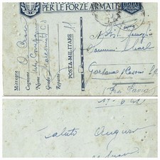 WW2 FRANCHIGIA POSTA MILITARE 11 19.6.42 COMANDO SUP. AFRICA SETT. DA ZONA BARGE