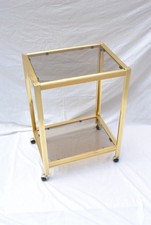 CARRELLO VINTAGE ANNI '60 DORATO VETRO FUME' PORTA LIQUORI BAR