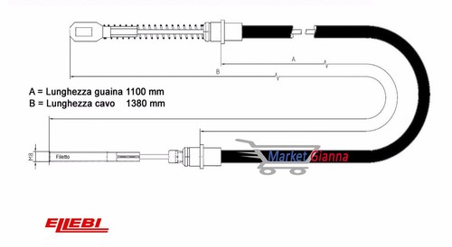 Cavo freno ellebi con guaina - ellebi,