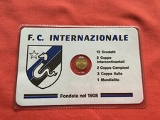 Miniature solid gold COIN 8K plastic holder: F.C. Internazionale FC Inter Milan