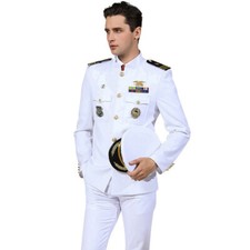 Uniformi militari US Navy bianche marinaio yacht capitano esercito americano tute