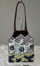 Splendida borsa a mano multicolore Jamin Puech elegante con perline e paillettes