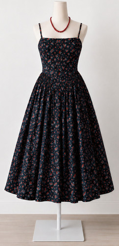 Maxi abito floreale donna - , nero