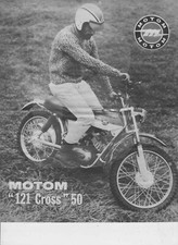 advertising TEST MOTO MOTOM 121 CROSS 50 1969 MOTOITALIANE MOTOSPORT EPOCA