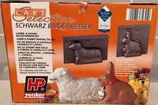 pasqua, stampo forno antiaderente, zenker, forma agnello e coniglio 3D, completo