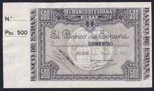Billete 500 Pesetas 1937
