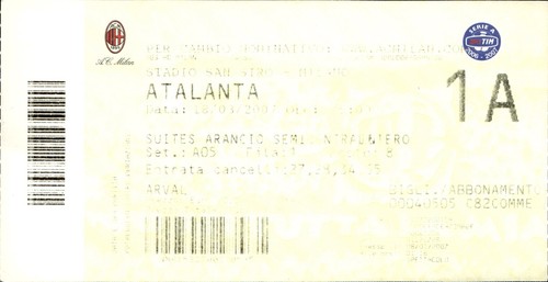 Biglietto stadio atalanta - stadio,
