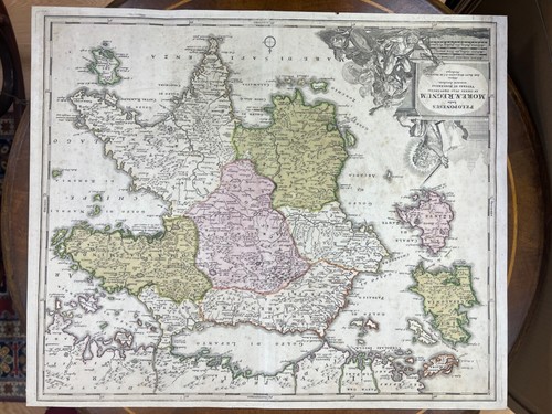 18c antica mappa geografica a - antica,