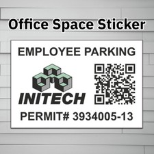 Initech Permesso Parcheggio Dipendenti (Adesivo Decalcomania Vinile, Bicchiere Finestra Auto Portatile