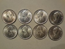 Serie completa 500 lire 1958-1967 Caravelle in argento SPL-FDC