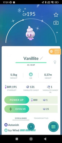 Vanillite shiny sorbebe - shiny,