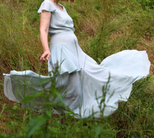1930 Pale Blue Silk Gown