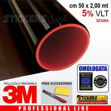Pellicola Oscurante Vetri Auto Black Shade 3M™ BS 5% SCURA omologata cm 50x200