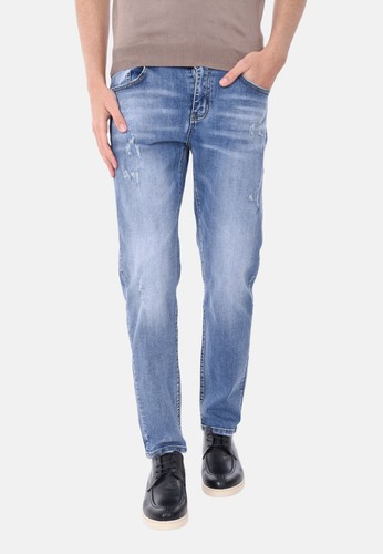 Jeans uomo cotone blu - jeans,