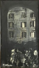 Quadro dell'artista Marco Tamburro dipinto ad acrilico su tela, 46x26 cm.