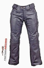 Schnür-lederjeans Pantaloni