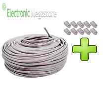 CAVO DI RETE 100 MT ETHERNET UTP LAN RJ45 NETWORK INTERNET + 10 PLUG CAT5