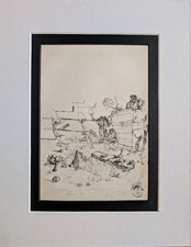 Salvador DALI 1944 Litografia originale nel cimitero di Scutari incorniciata