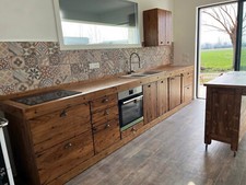 Cucina lineare stile COUNTRY ERICA 400x65xh90cm + Isola 140x70xh90cm SU MISURA