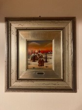 Quadro naif dipinto vetro - quadro,