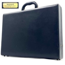 Borsa da lavoro BALLY Pilot custodia in pelle nera grande corsa usata dal Giappone