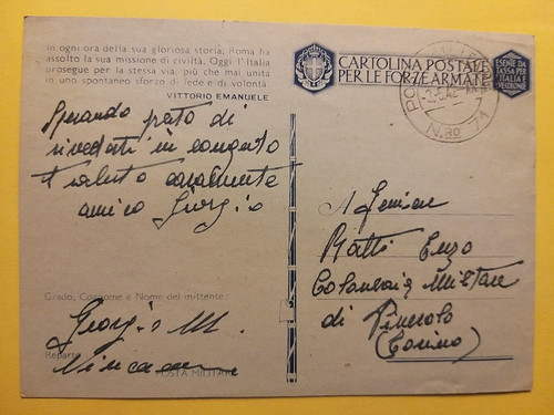 Cartolina postale per forze - postale, le