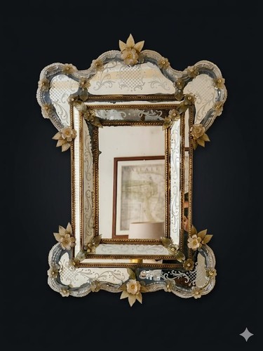 Specchio veneziano vetro - veneziano,