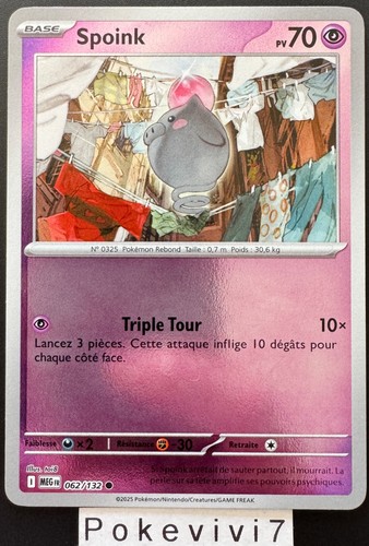 Carte pokemon spoink 062 132 - carte,