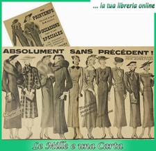 Catalogo pubblicitario illustrato di moda anni 30 abiti donna AU PRINTEMPS Paris