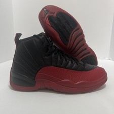 NUOVO 2025 Nike Air Jordan 12 Retro Flu Game Nero Rosso (CT8013-002) Uomo Taglia 7,5