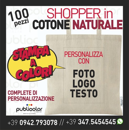 Shopper buste borse cotone - borse,