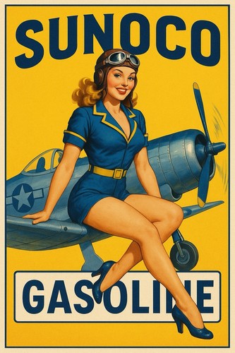 Insegna sunoco aviazione - insegna,