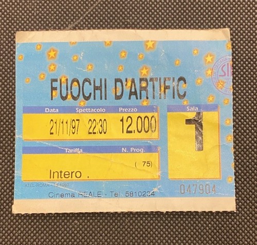 Biglietto cinema film fuochi - -,