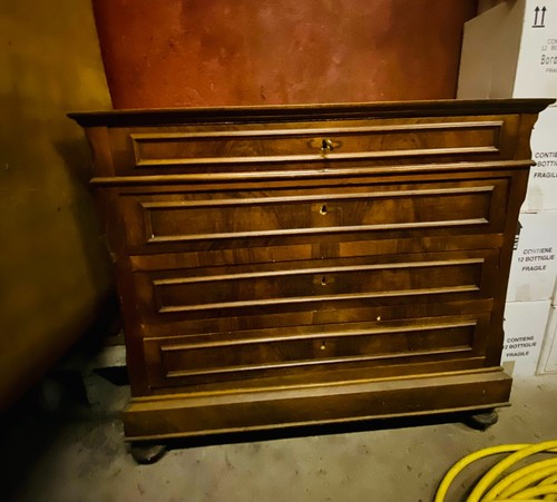 Cassettiera noce stile - in,