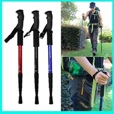 BASTONE DA TREKKING ESCURSIONI MONTAGNA PASSEGGIO DRITTO SOSTEGNO IN METALLO NEW