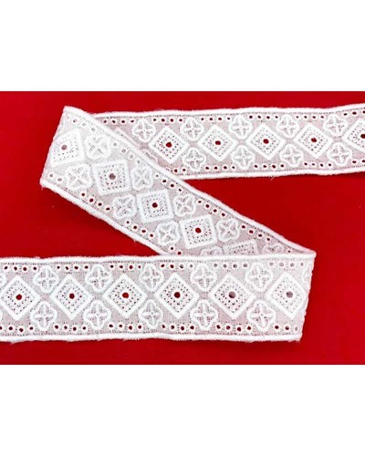 Passamaneria bianco ricamo - bianco,