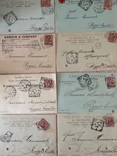 STORIA POSTALE PREZIOSO LOTTO 12 RARISSIME CARTOLINE POSTALI ANNO 1900
