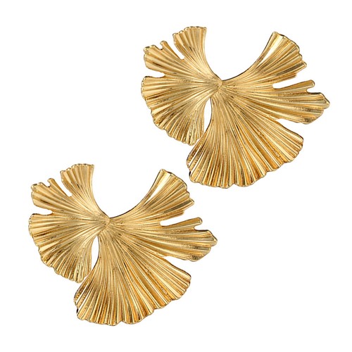 Orecchini foglia d oro - ,