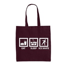 Eat Sleep Ghiaccio Skate - Borsa Tote IN Tela - Pattinaggio su Danza Figura