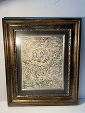 Quadro Stampa Antica Realizzata A Torchio A Stella Esagonale Giudizio Universale