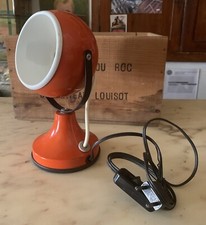 VINTAGE LAMPADA METALLO ARANCIONE SPACE AGE EYEBALL FUNZIONANTE