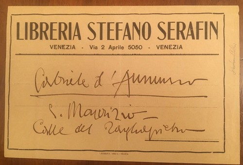 Etichetta autografa - , di