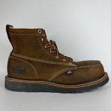 THOROGOOD AMERICAN HERITAGE 6" STIVALETTO PUNTA DI SICUREZZA CAVALLO PAZZO 804-4135 Taglia 10,5 2E