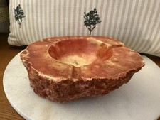 Coral Red Orange Marble